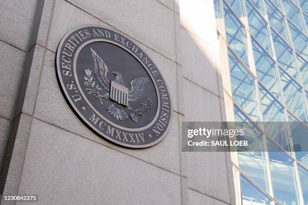 The headquarters of the US Securities and Exchange Commission is seen in Washington, DC, January 28, 2021. - An epic battle is unfolding on Wall...