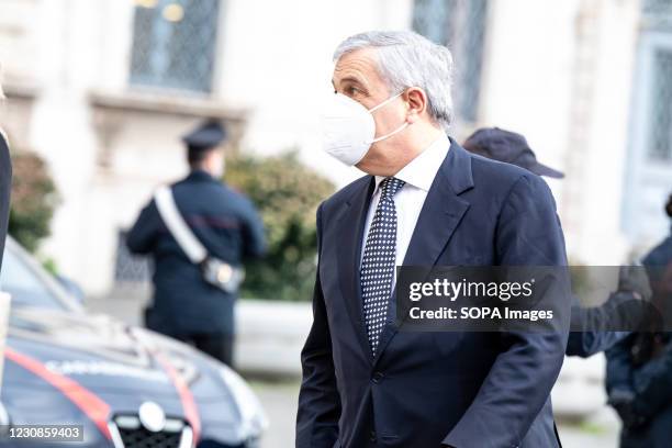 Antonio Tajani, former President of the European Parliament, arrives for a meeting with the President of the Italian Republic Sergio Mattarella at...