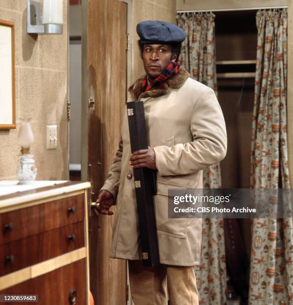 Pictured is John Amos in the CBS television situation comedy, GOOD TIMES. January 1, 1977.