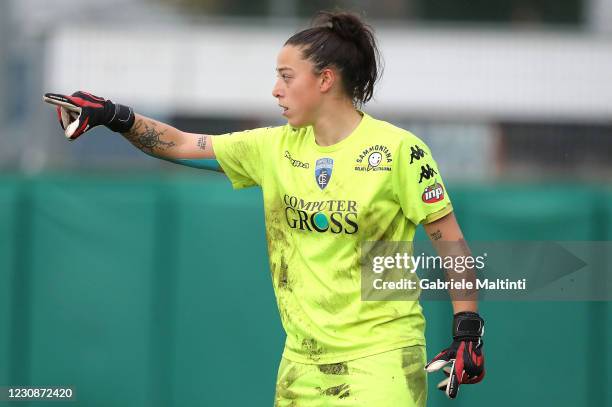 Noemi Fedele of Empoli Ladies in actrion during the Women Coppa Italia match between Empoli Ladies and Juventus Women on January 30, 2021 in Empoli,...