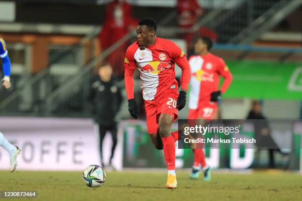 Patson Daka of Salzburg during the Tipico Bundesliga match between TSV prolactal Hartberg and FC Red Bull Salzburg at Profertil Arena on January 30,...