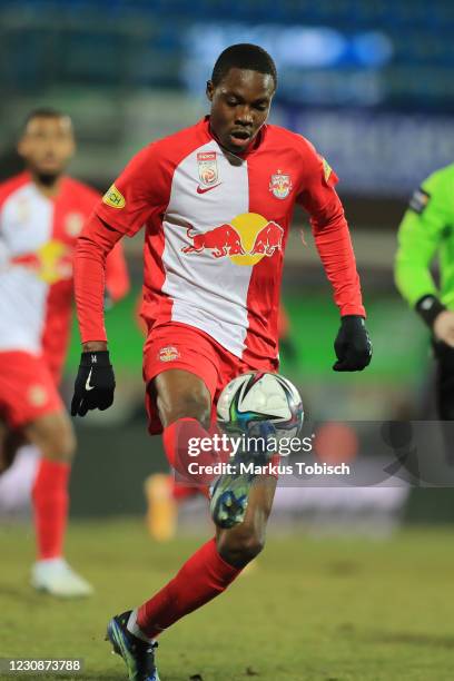 Enock Mwepu of Salzburg during the Tipico Bundesliga match between TSV prolactal Hartberg and FC Red Bull Salzburg at Profertil Arena on January 30,...