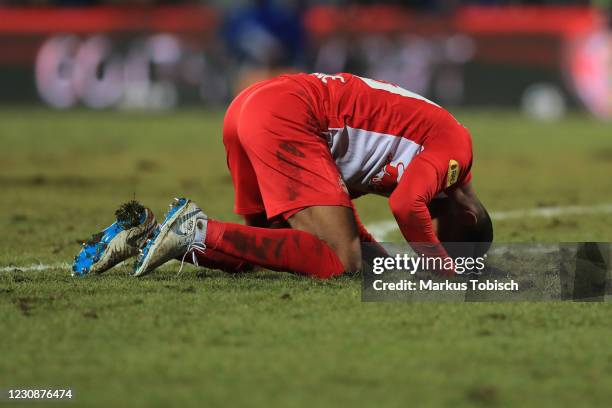 Antoine Bernede of Salzburg is disappointed during the Tipico Bundesliga match between TSV prolactal Hartberg and FC Red Bull Salzburg at Profertil...