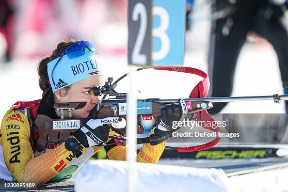 Marion Deigentesch of Germany at the shooting range during the 4x6