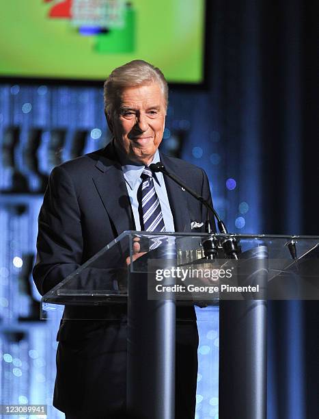 Winner of the Gordon Sinclair Award for Broadcast Journalism Lloyd Robertson attends the 26th Annual Gemini Awards - Industry Gala at the Metro...