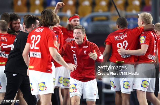 Denmark Handball team celebrate after winining the 27th IHF Men's World Championship final match between Denmark v Sweden - IHF Men's World...