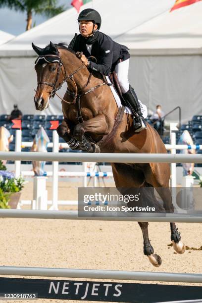 Kent Farrington during the $137,000 FEI NetJets Grand Prix at the Winter Equestrian Festival on January 31, 2021 at The Palm Beach International...