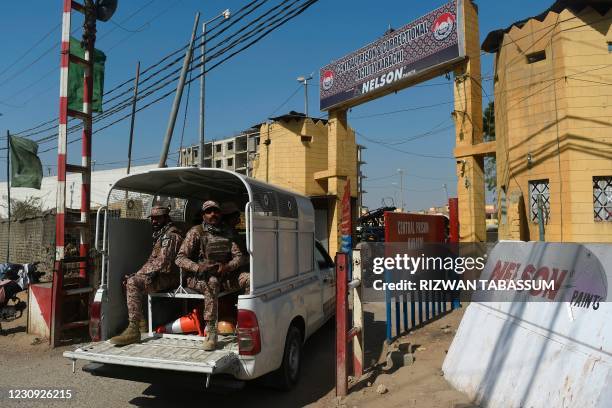 Paramilitary Rangers enter the central prison where British-born militant Ahmed Omar Saeed Sheikh, convicted of masterminding the kidnap and murder...