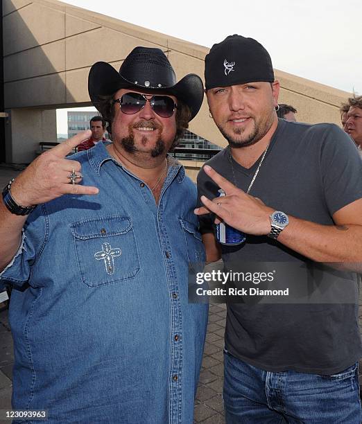 Singers/Songwriters Colt Ford and Jason Aldean during the BMI Party honoring "Dirt Road Anthem" Performed By Jason Aldean written by Colt Ford and...