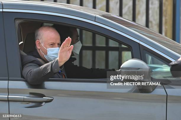 Peter Daszak and other members of the World Health Organization team investigating the origins of the COVID-19 coronavirus, leave the Wuhan Institute...