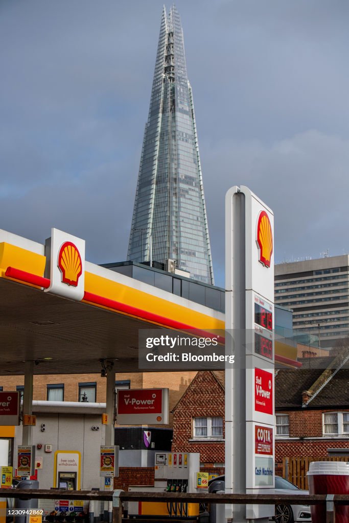 Shell Plc Map A Royal Dutch Shell Plc petrol station in view of The Shard... News ...