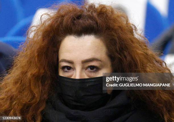 Rosa Maria Esilio, widow of slain Carabinieri military police officer Mario Cerciello Rega, arrives for a hearing in the trial of the two young...