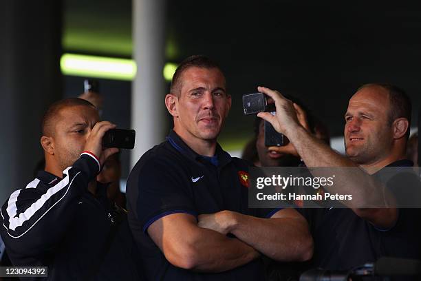 Imanol Harinordoquy of the French IRB Rugby World Cup 2011 team arrives at Auckland International Airport on August 31, 2011 in Auckland, New Zealand.