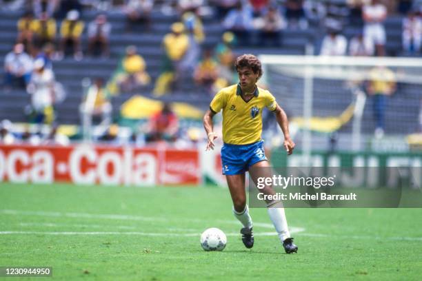 Edinho of Brazil during the FIFA World Cup match between Northern Ireland and Brazil, at Estadio Jalisco, Guadalajara, Mexico on 12th June 1986