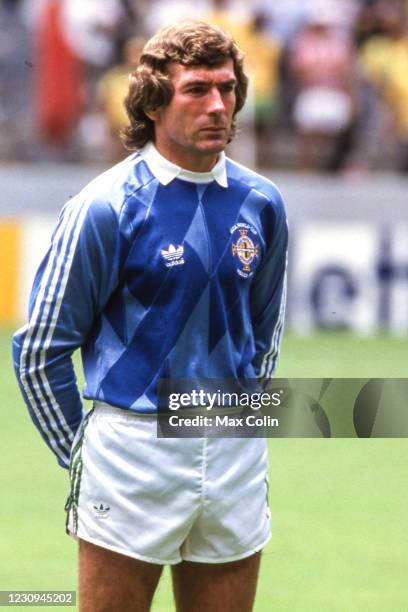 Pat Jennings of Northern Ireland during the FIFA World Cup match between Northern Ireland and Brazil, at Estadio Jalisco, Guadalajara, Mexico on 12th...