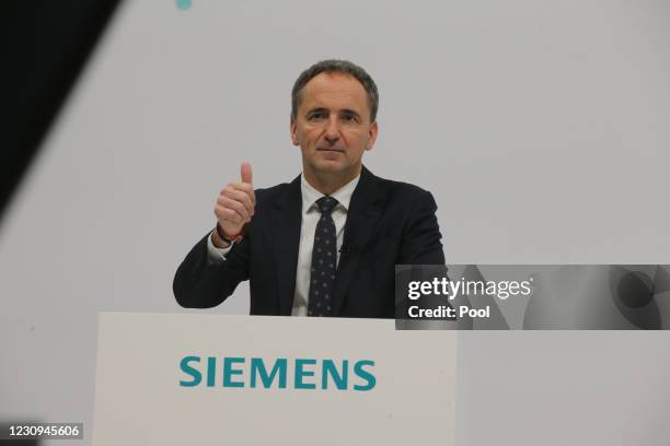 Member of the board of Siemens Jim Hagemann Snabe during Siemens Annual Shareholders' Meeting on February 3, 2021 in Munich, Germany.