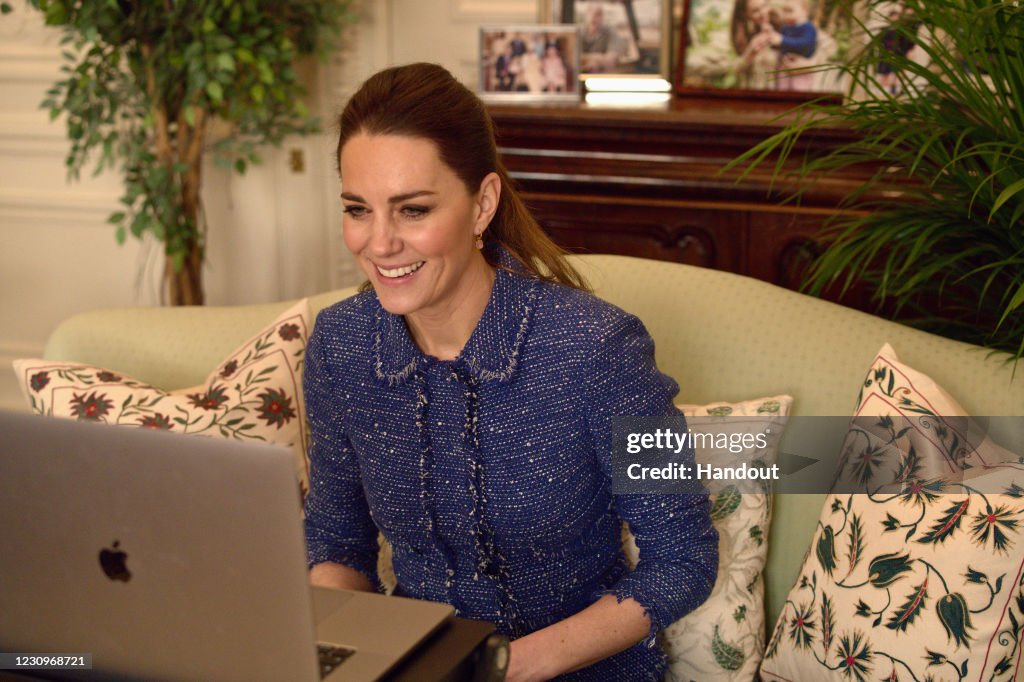 The Duchess Of Cambridge Talks To Teachers During Children's Mental Health Week