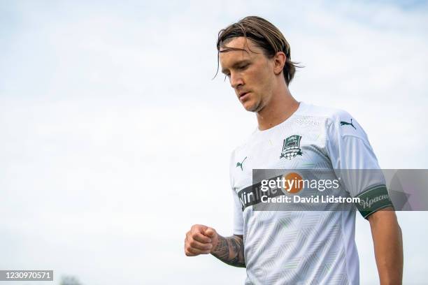 Kristoffer Olsson of FC Krasnodar during the Pre-season friendly match between Lokomotiv Moskva and FC Krasnodar at Marbella Football Center on...