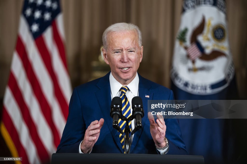 President Biden Speaks To Staff At Department Of State