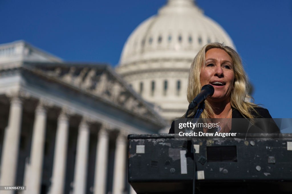 Rep. Majorie Taylor Greene Holds Press Conference After Losing Cmte Positions
