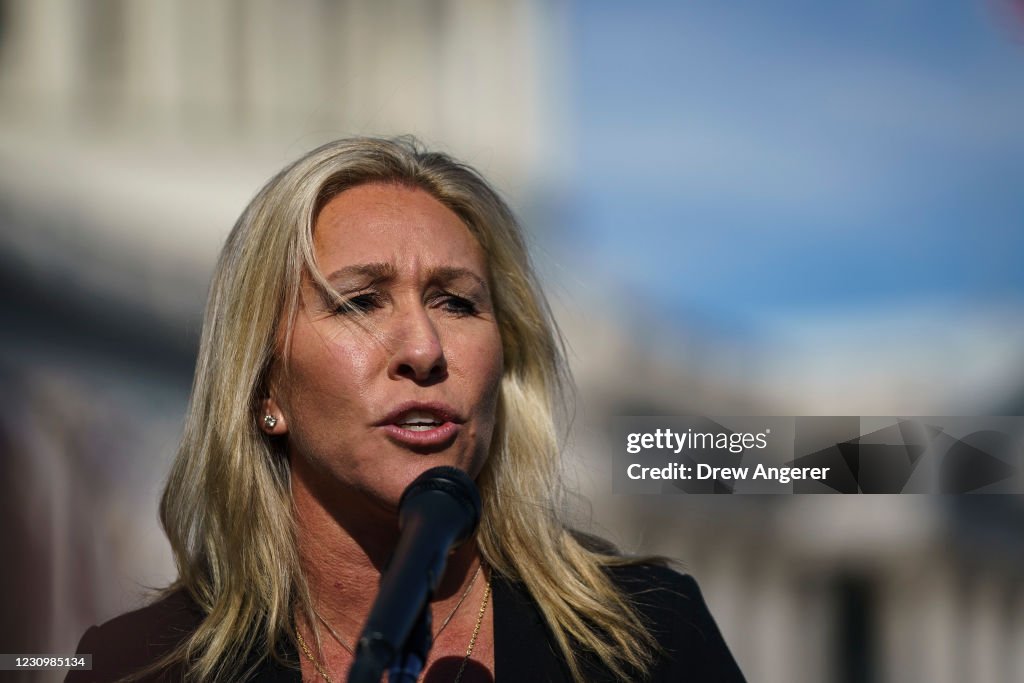 Rep. Majorie Taylor Greene Holds Press Conference After Losing Cmte Positions