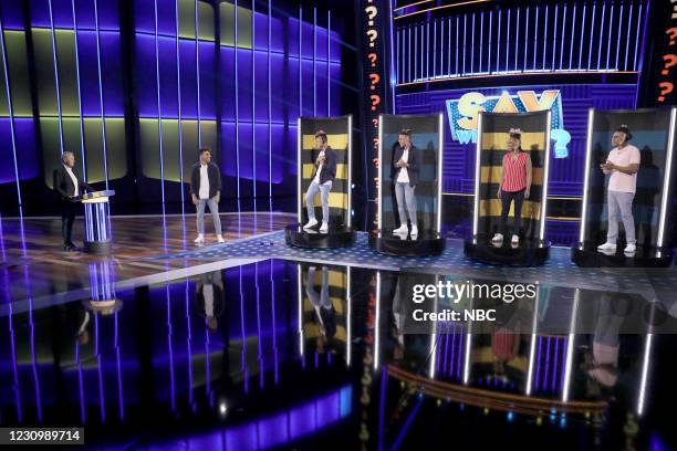 It Takes Three To Dangle" Episode 410 -- Pictured: Ellen DeGeneres, Ahmad Jones, Khalil Jones, Malik Jones, Kimberly Jones, Aaron Muhammad --