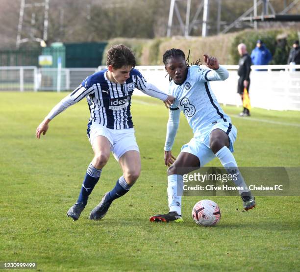 Silko Thomas of Chelsea during the West Bromwich Albion v Chelsea U18 Premier League match on February 6, 2021 in Birmingham, England.