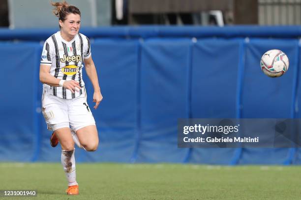 Cristiana Girelli of Juventus Women in action during the Women Serie A match between Empoli Ladies and Juventus Women at Centro Sportivo di Monteboro...