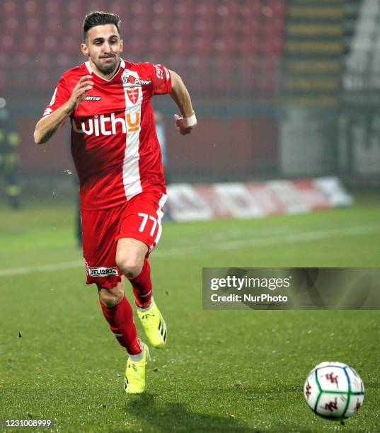Marco D'Alessandro of AC Monza in action during the Serie B match between AC Monza and Empoli FC at Stadio Brianteo on February 06, 2021 in Monza,...