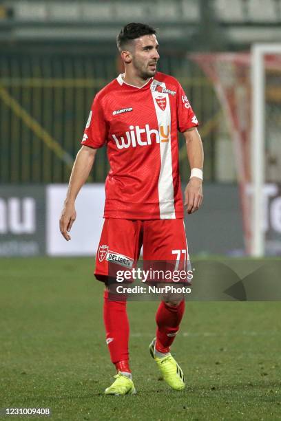 Marco D'Alessandro of AC Monza in action during the Serie B match between AC Monza and Empoli FC at Stadio Brianteo on February 06, 2021 in Monza,...