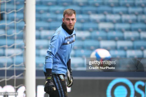 Luke Jackson of Sheffield Wednesday looks on during the Sky Bet Championship match between Millwall and Sheffield Wednesday at The Den, London on...