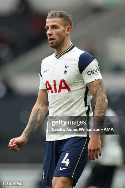 Toby Alderweireld of Tottenham Hotspur during the Premier League match between Tottenham Hotspur and West Bromwich Albion at Tottenham Hotspur...