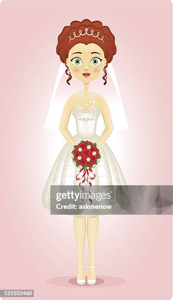 beautiful bride - princess bride stock illustrations