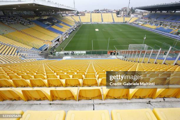 General view ahead of the Serie A match between Parma Calcio and Bologna FC at Stadio Ennio Tardini on February 7, 2021 in Parma, Italy.