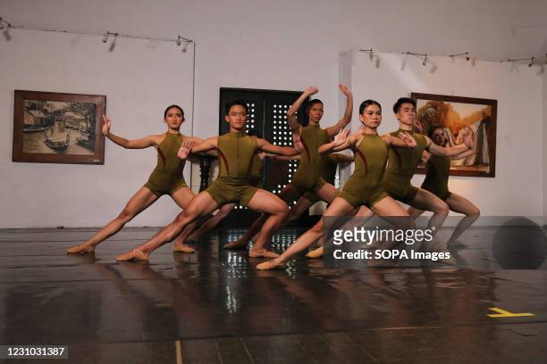 Ballet dancers performing during the event. Live on Zoom, the Javanese Cross-Cultural Collaboration with Australian Ballet program dance present a...