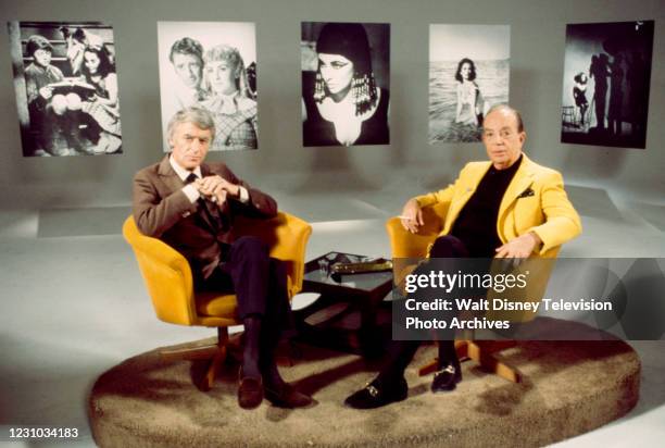 Peter Lawford interviewing Vincente Minnelli on the ABC tv series 'Wide World Special', episode 'Elizabeth Taylor: An Intimate Portrait', aka...