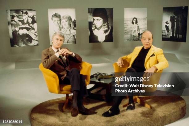 Peter Lawford interviewing Vincente Minnelli on the ABC tv series 'Wide World Special', episode 'Elizabeth Taylor: An Intimate Portrait', aka...