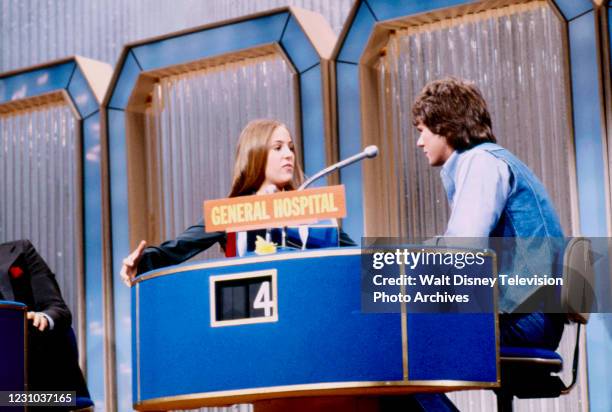 Genie Francis, Richard Dean Anderson, behind the scenes, making of the ABC tv game show series 'The $20,000 Pyramid', ABC's Pyramid game show series.