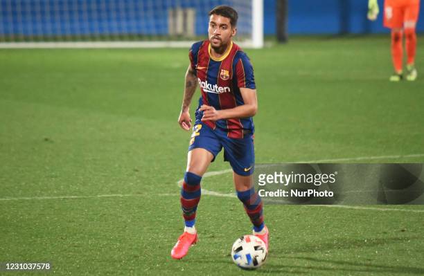 Matheus Pereira during the match between FC Barcelona B and FC Andorra, club owned by Gerard Pique and trained by Eder Sarabia, who was Quique...