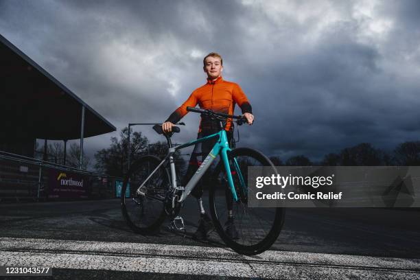 Billy Monger poses for a picture at Herne Hill Velodrome on the 19th January 2021 in London, England. Billy will be setting off at the end of...