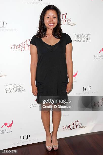 Professional golfer Jane Park attends the reception for the Cristie Kerr Inaugural Liberty Cup Charity Golf Tournament at Liberty National Golf Club...