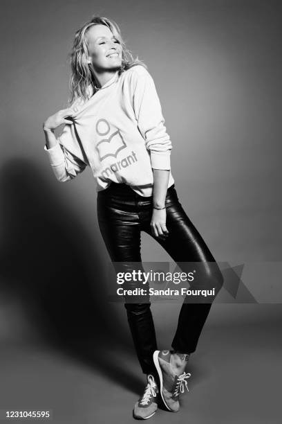 Model Estelle Lefébure poses for a portrait on December 4, 2018 in Paris, France.