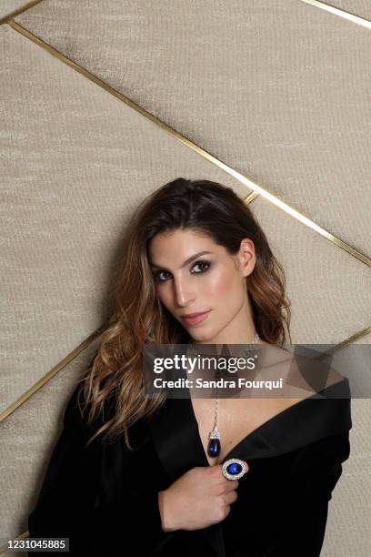 Model Laury Thilleman poses for a portrait on November 18, 2019 in Paris, France.