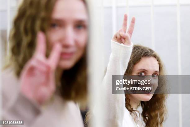 Belsat TV journalists Katerina Bakhvalova and Daria Chultsova , who were detained in November while reporting on anti-government protests and face up...