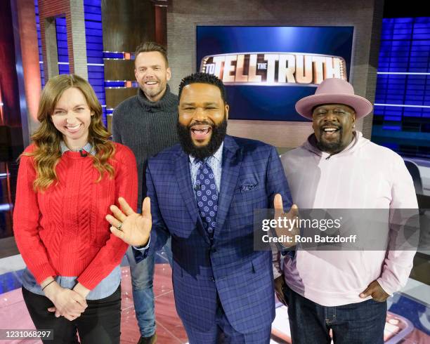 Cedric the Entertainer, Joel McHale and Lauren Lapkus make up the celebrity panel on To Tell the Truth, airing TUESDAY, FEB. 23 , on ABC. LAUREN...