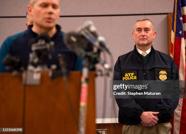 Buffalo Chief of Police Pat Budke speaks during a press conference about a shooting that took place at the local Allina Health Clinic on February 9,...