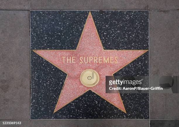 The Supremes star on the Hollywood Walk of Fame is seen on February 09, 2021 in Hollywood, California. Mary Wilson, co-founding member of The...