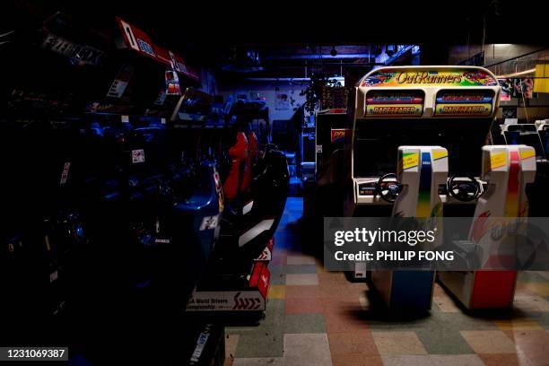 This picture taken on January 26, 2021 shows a general view of the Mikado game centre after the centre closed early due to the state of emergency...