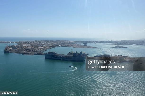 Photo taken on February 1, 2021 shows Djibouti's naval base.