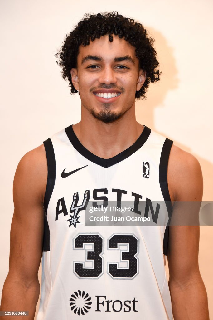 Trejon Reeves Tre Jones of the Austin Spurs poses for a head shot during NBA G ...